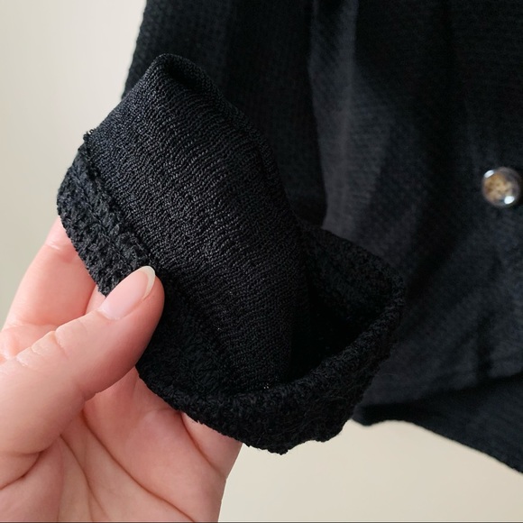 NWT 💎 Black Knitted Button Over-the-Head Cardigan - Picture 6 of 9